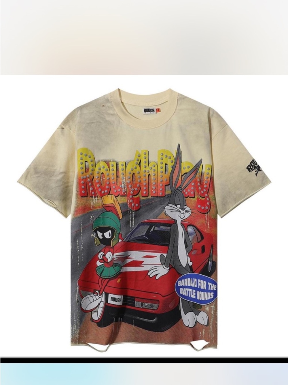Roughplay Bugs Bunny & Marvin The Martian Graphic Tee - Cream/Red